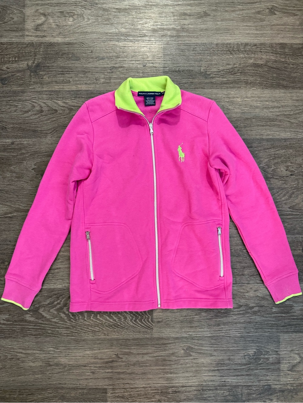Ralph Lauren Golf Pink & Lime Women’s Zip-Up Jacket